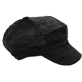 Poor Boy Corduroy Cap - Black