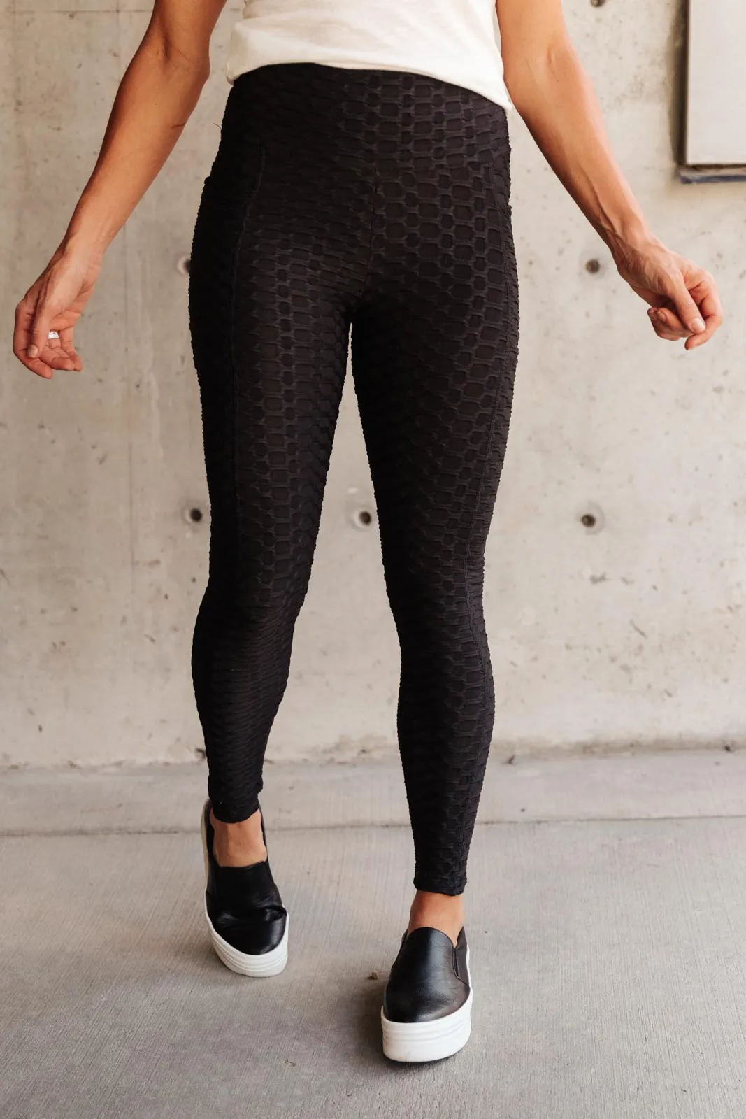 Popcorn Leggings in Black