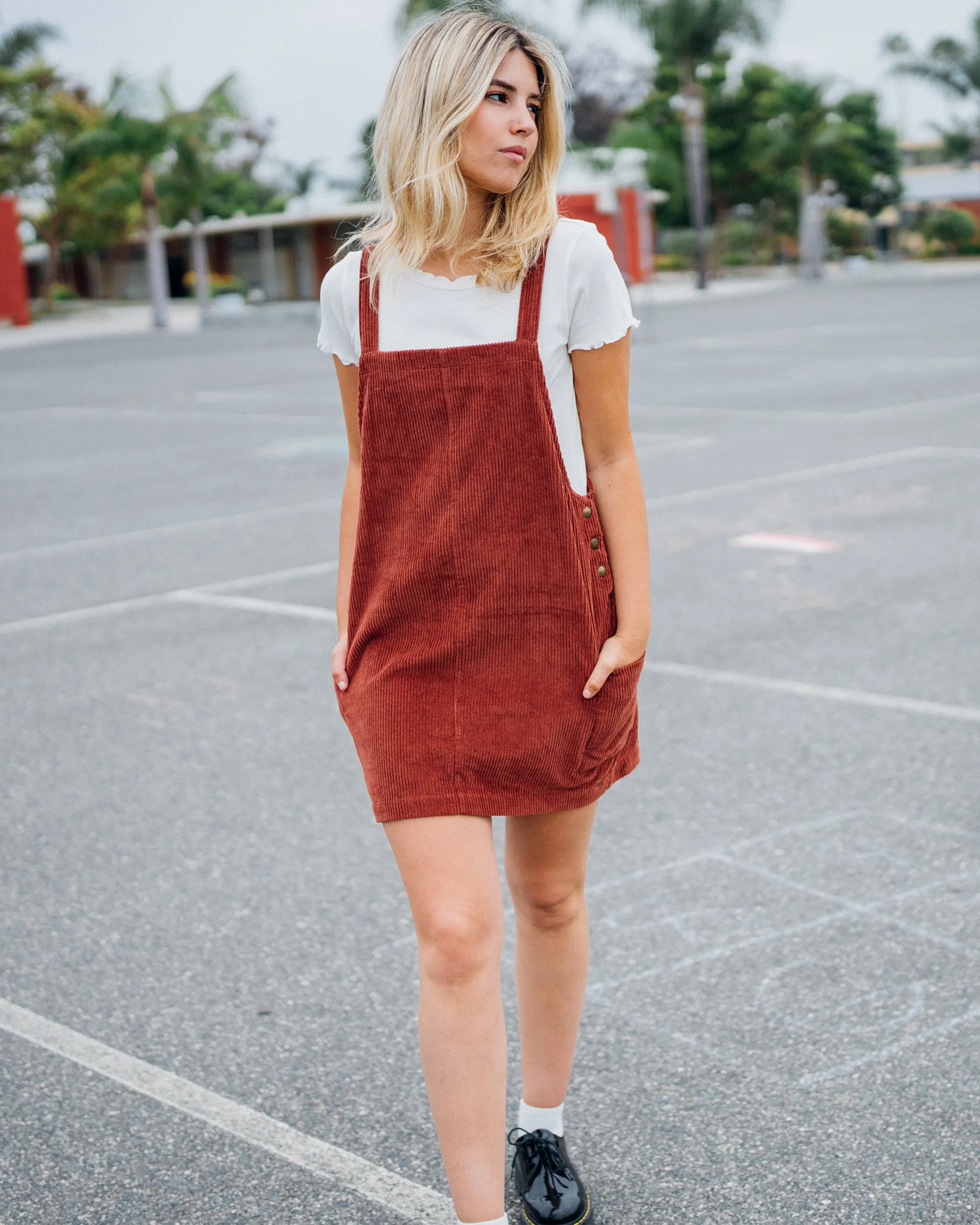 Power Chord Dress - Chestnut Brown