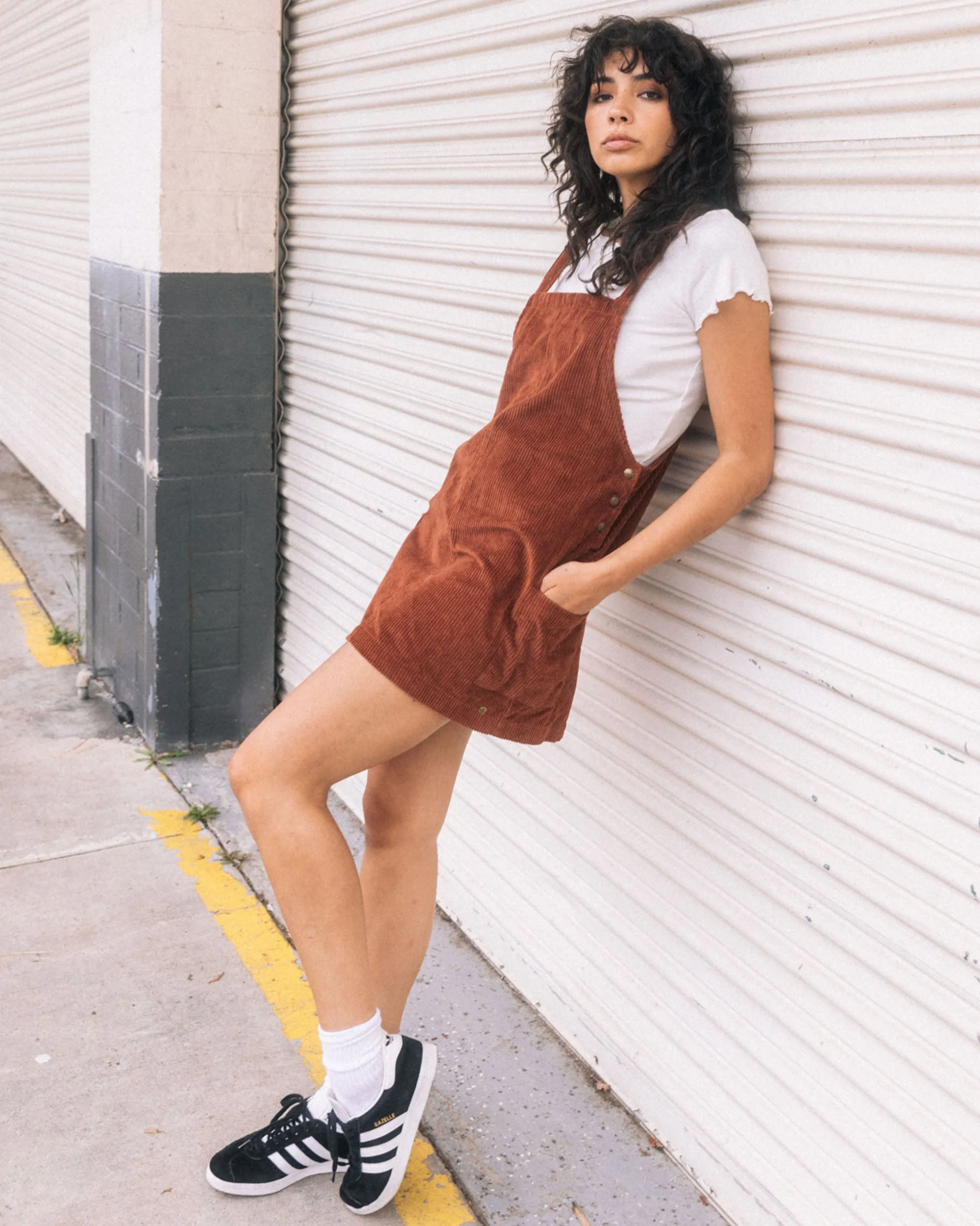 Power Chord Dress - Chestnut Brown