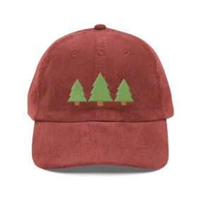 "Get Out" Pine Trees Corduroy Cap (Adult)