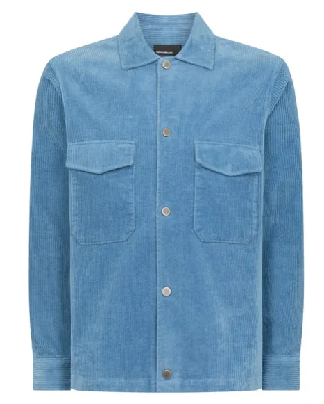 REMUS UOMO® Corduroy Overshirt/Blue - New AW24