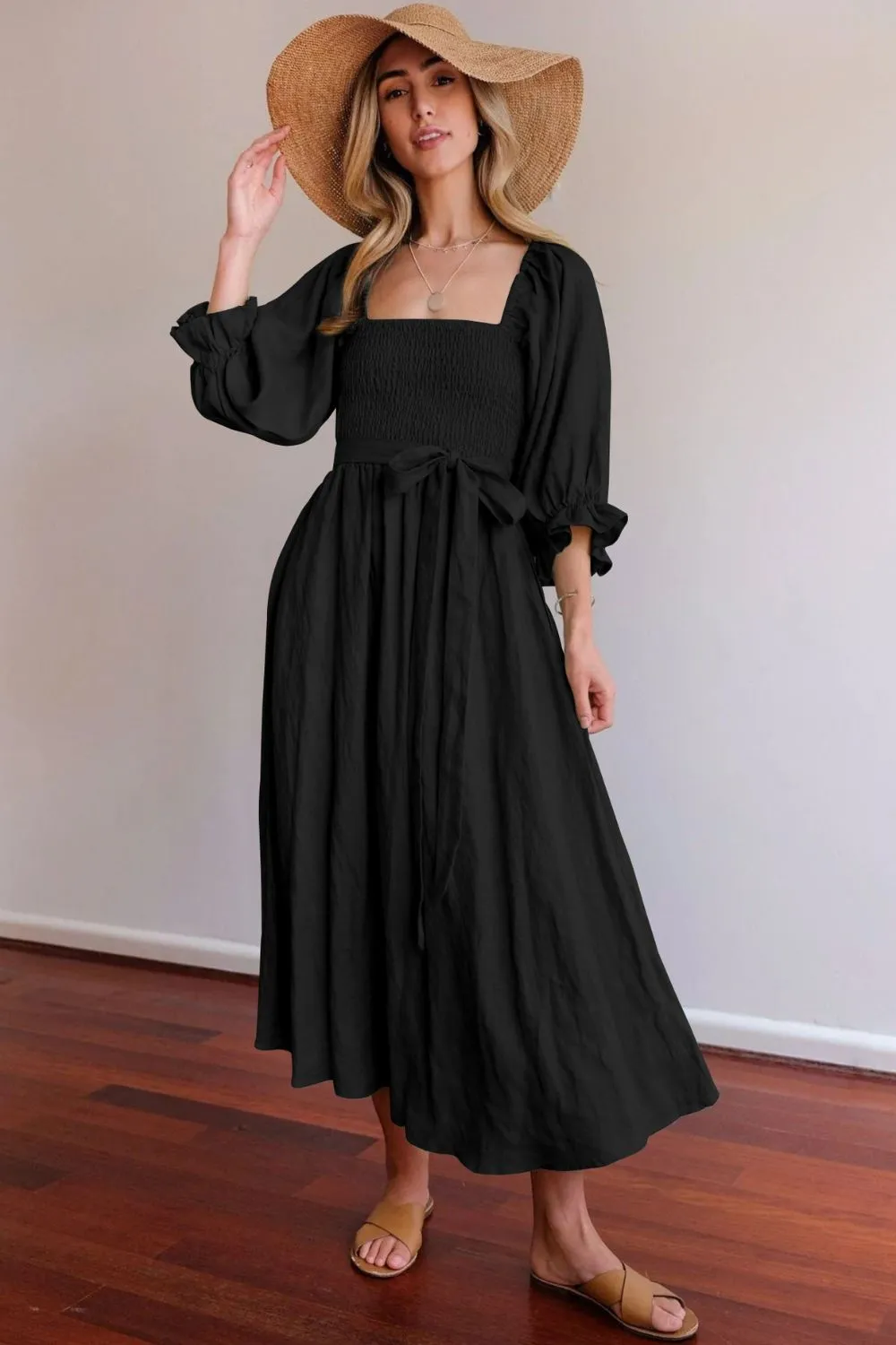 Romantic Flounce Vacation Maxi Dress