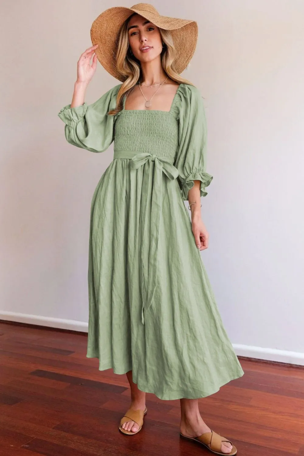 Romantic Flounce Vacation Maxi Dress