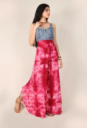 Rose Pink Clamp Dyed Palazzo