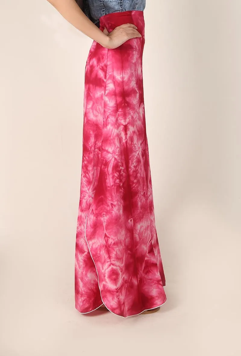 Rose Pink Clamp Dyed Palazzo