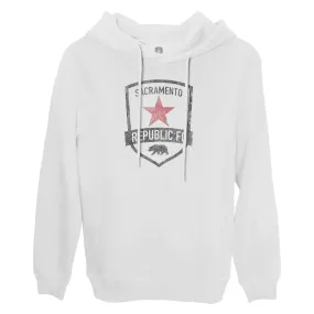 Sacramento Republic FC Color Badge Fleece Pullover Hoodie - White