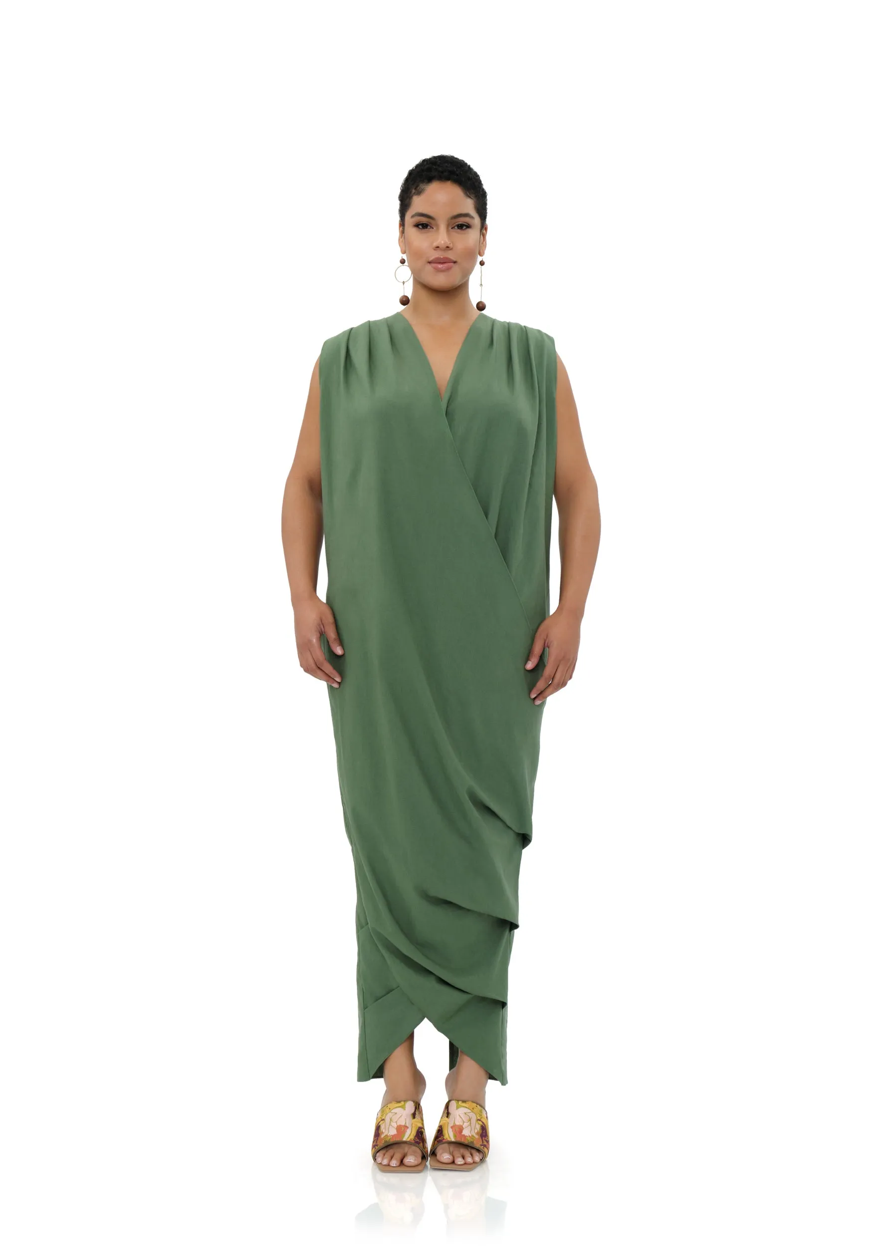 SAYO KAFTAN DRESS - FOREST