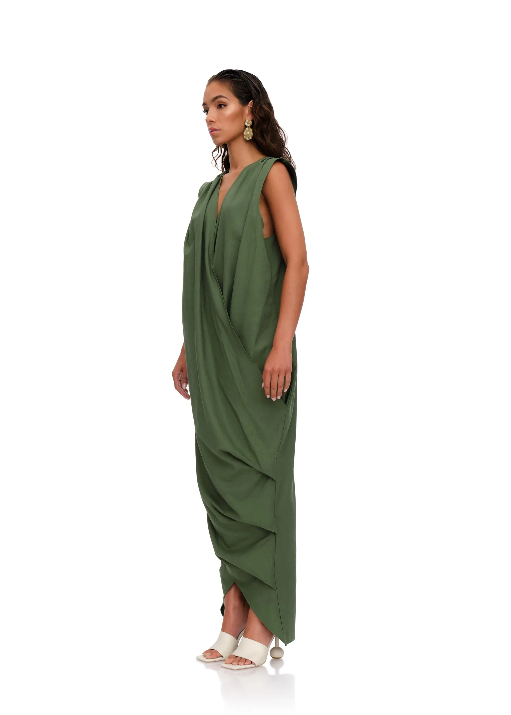 SAYO KAFTAN DRESS - FOREST