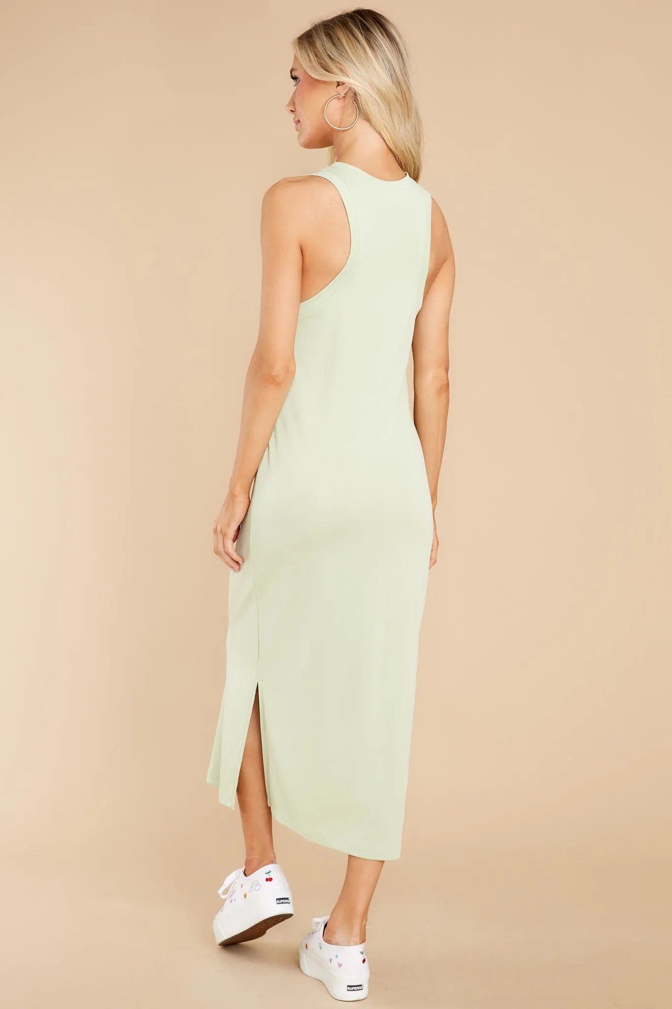 She's A Keeper Pastel Green Midi Dress