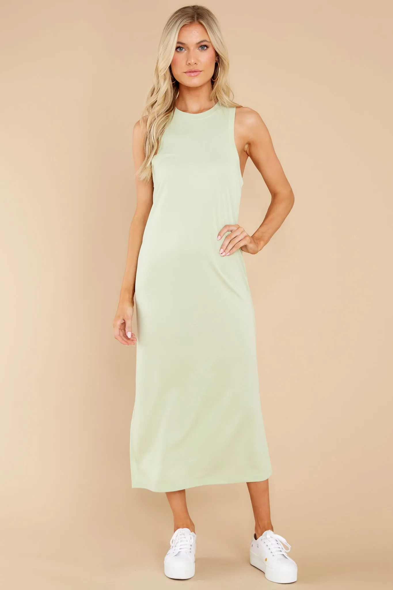 She's A Keeper Pastel Green Midi Dress