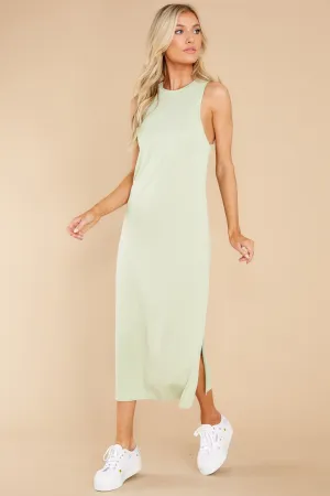 She's A Keeper Pastel Green Midi Dress