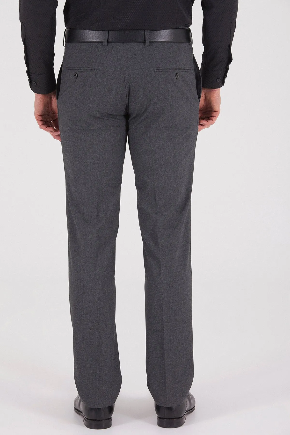 Slim Fit Gray Low Waist Dress Pants