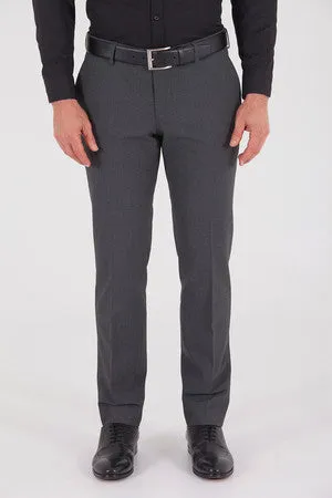 Slim Fit Gray Low Waist Dress Pants