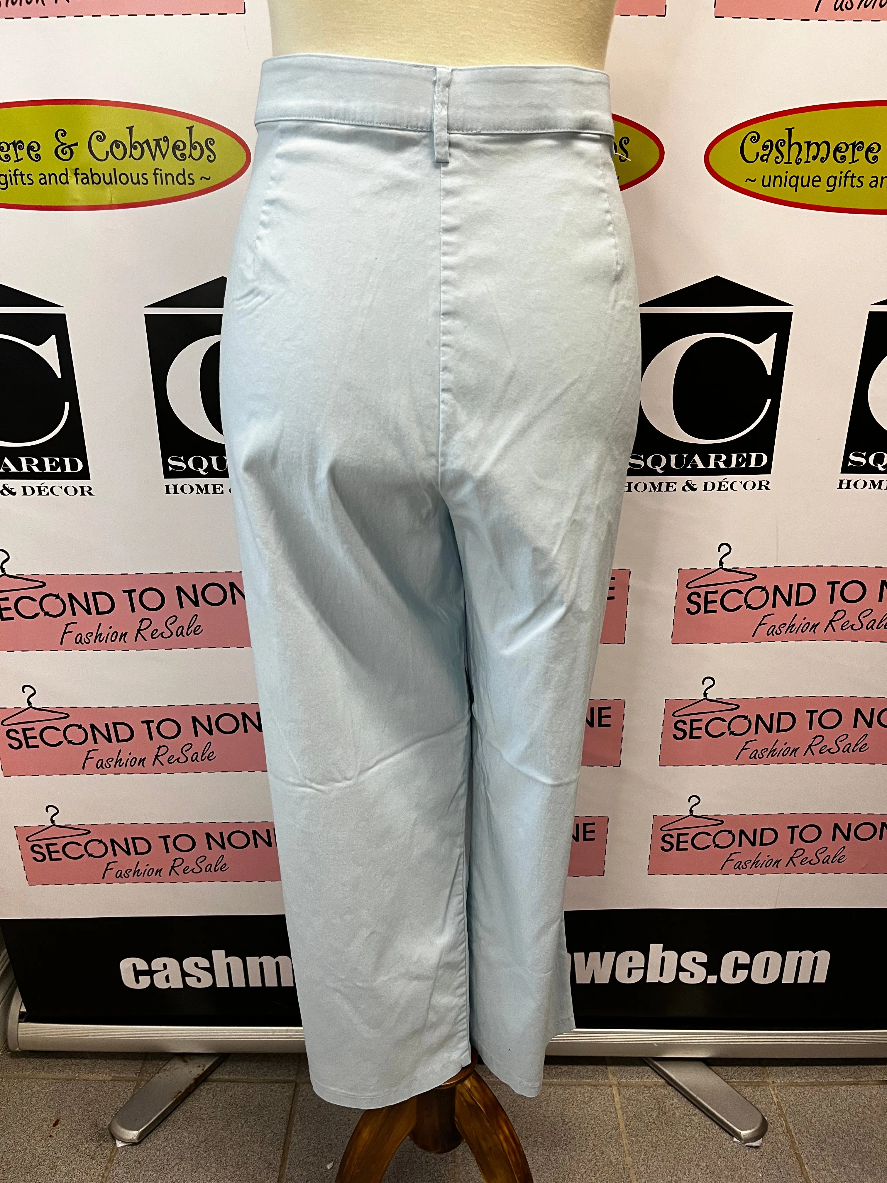 Spanner Pale Blue Cropped Pants (Size 14)