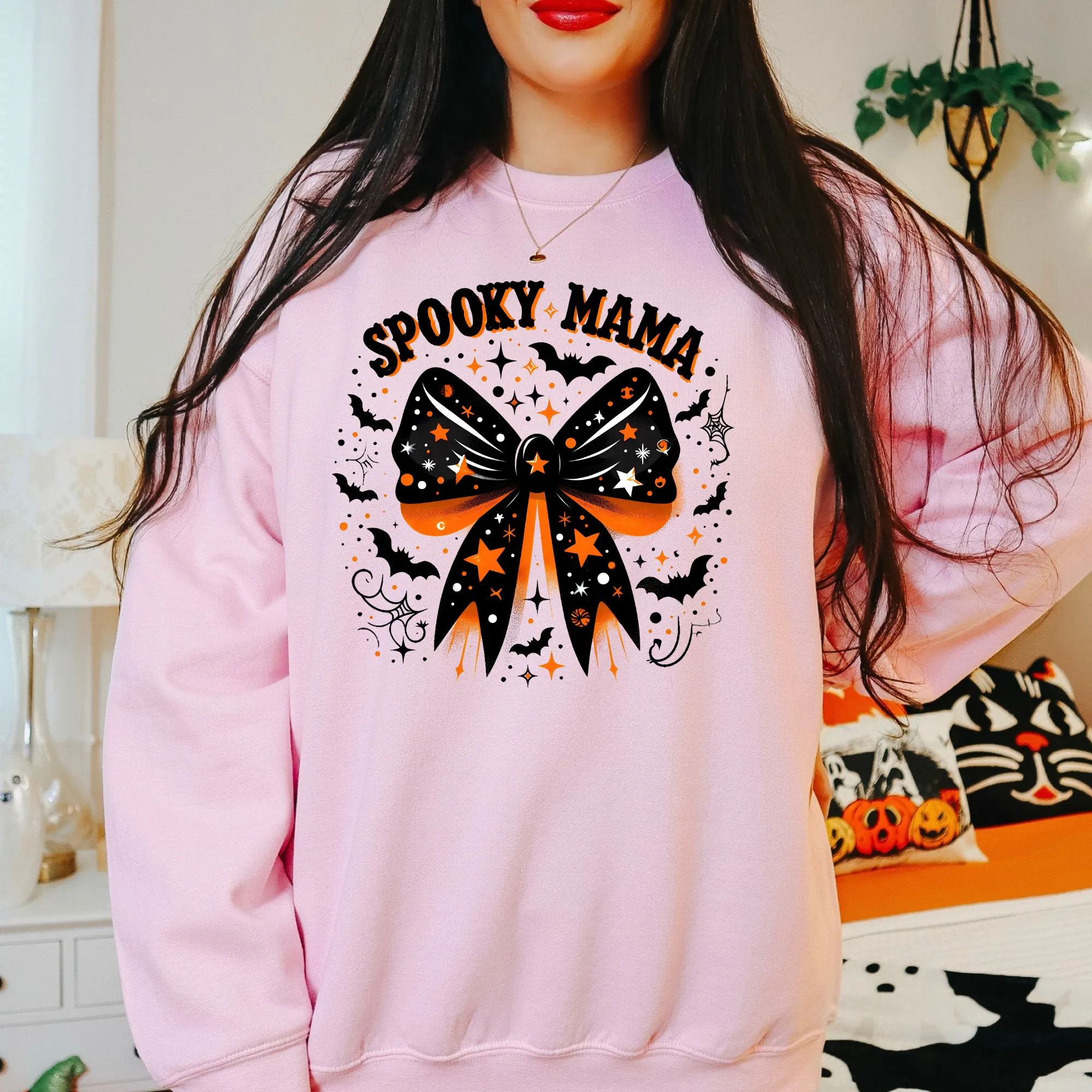 Spooky Mama Halloween Crewneck Sweatshirt