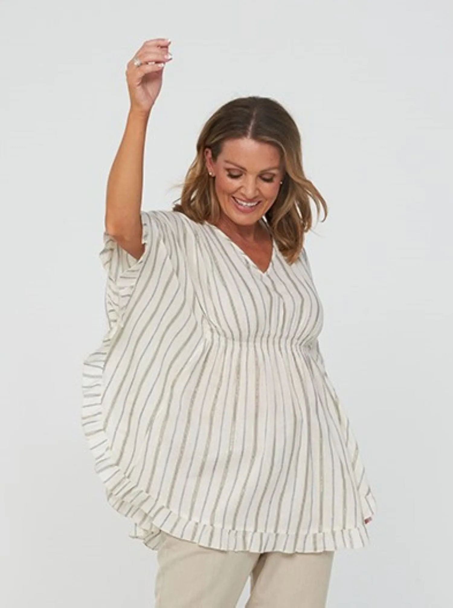 STACEY Tunic/Jorja Tunic - Gold Stripe