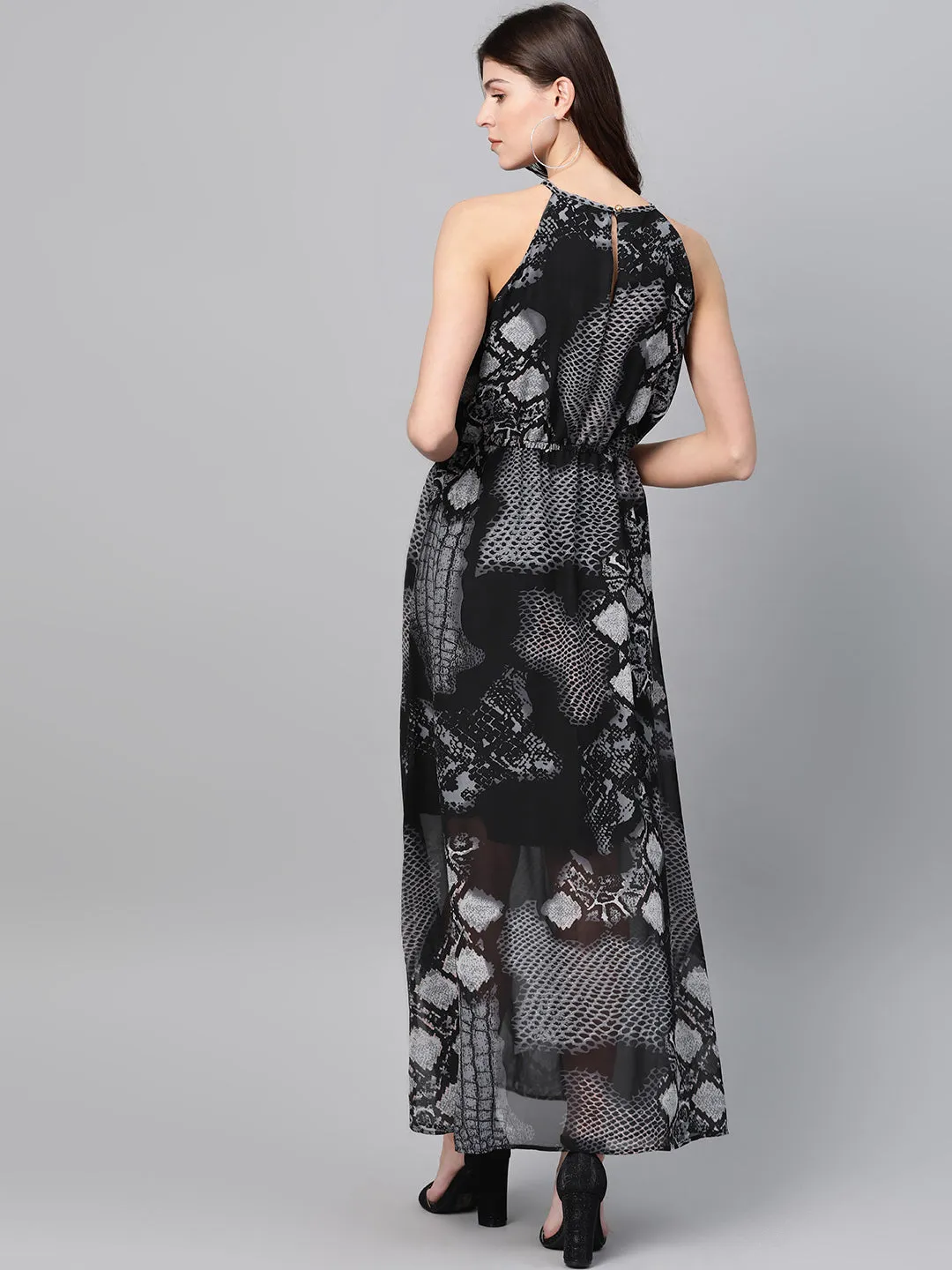 Strappy Maxi Printed Dress