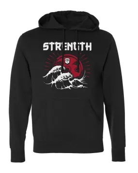 Strength (Waves) Pullover Hoodie - Black