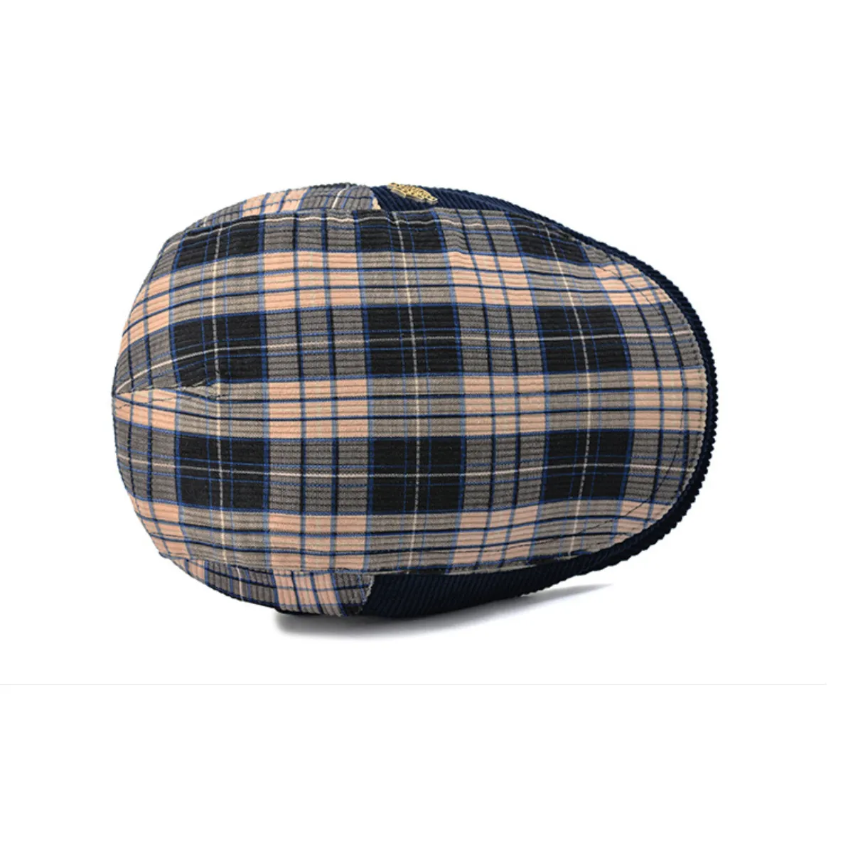 Striped Corduroy Flat Cap