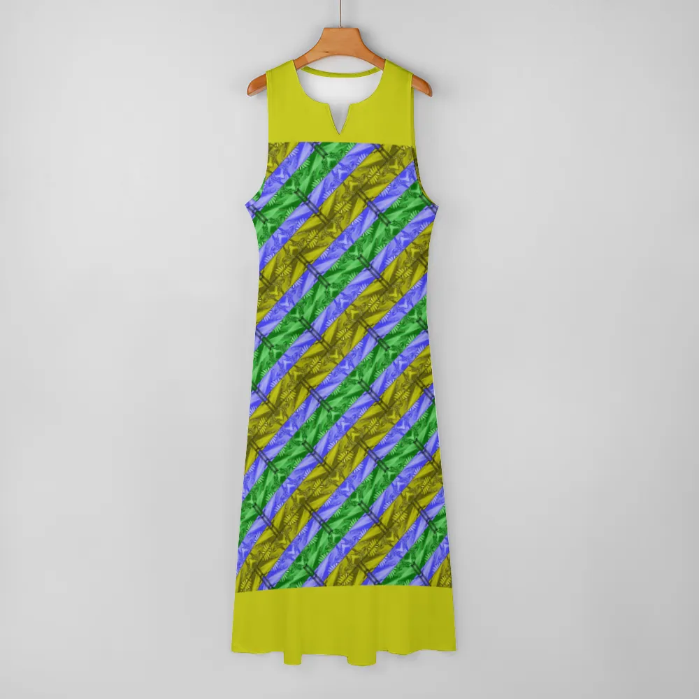 Striped Forest Women's Sleeveless Sun Dress