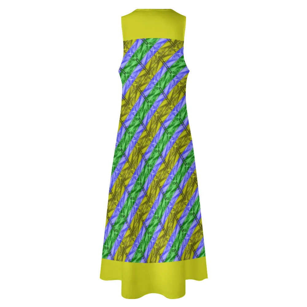 Striped Forest Women's Sleeveless Sun Dress