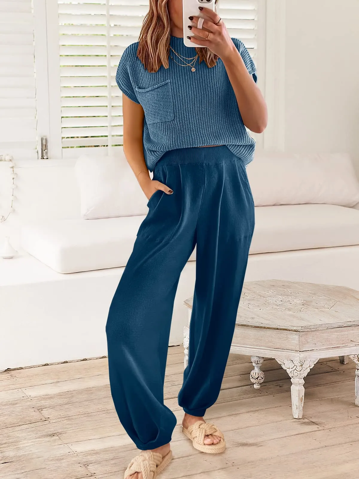 Sweet and Comfy Crop Top & Pants Set