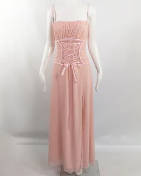 Tadashi Shoji Vintage Pink Mesh Corset Dress