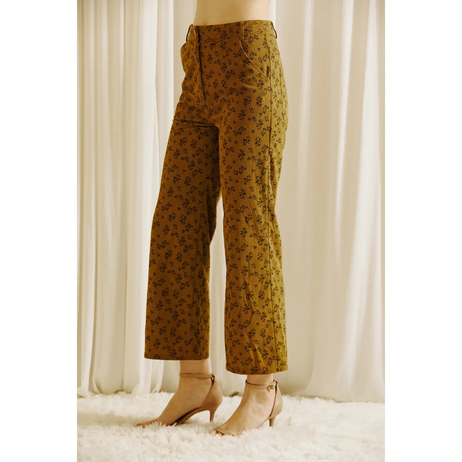 The Charley Floral Corduroy Pants