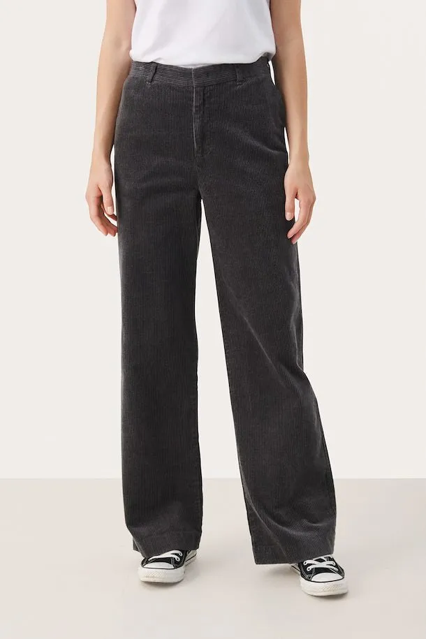 The Clarisse Corduroy Pants by Part Two - Magnet - PLUS