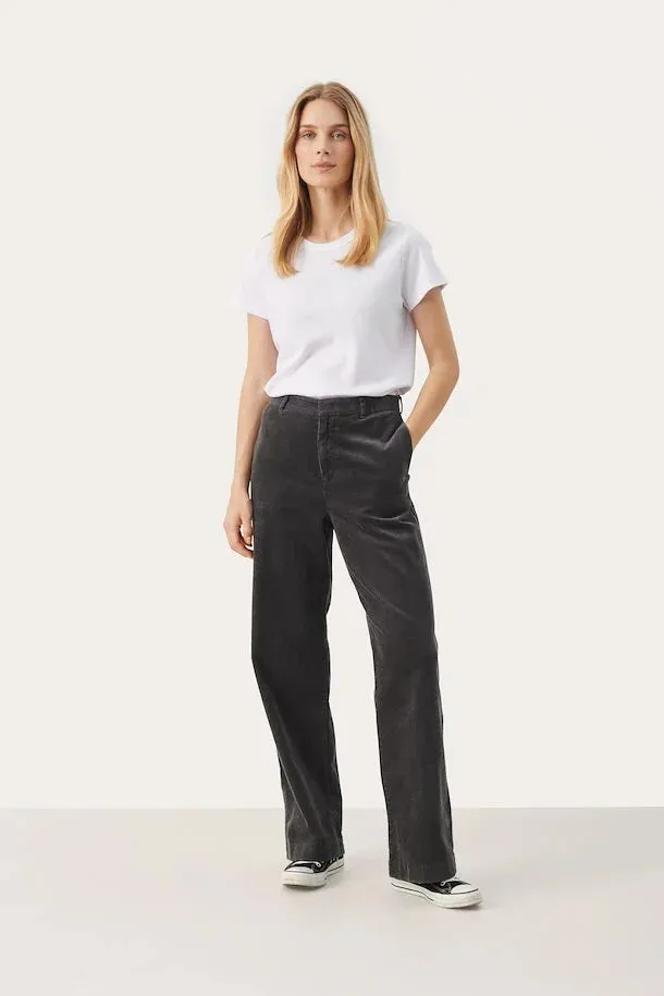 The Clarisse Corduroy Pants by Part Two - Magnet - PLUS