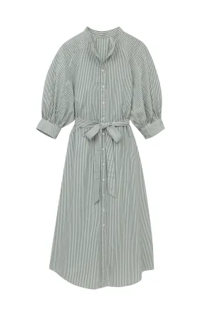 The Great - The Herd Dress in Dark Forest Stripe