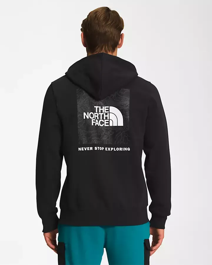 The North Face Men's Printed Box Nse Hoodie - TNF Black / TNF Black Yosemite Topo Print