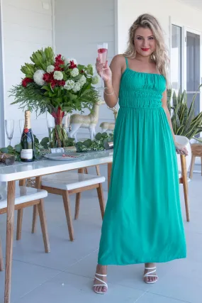 VGLD808 - SUMMER MAXI DRESS - CHRISTMAS JADE