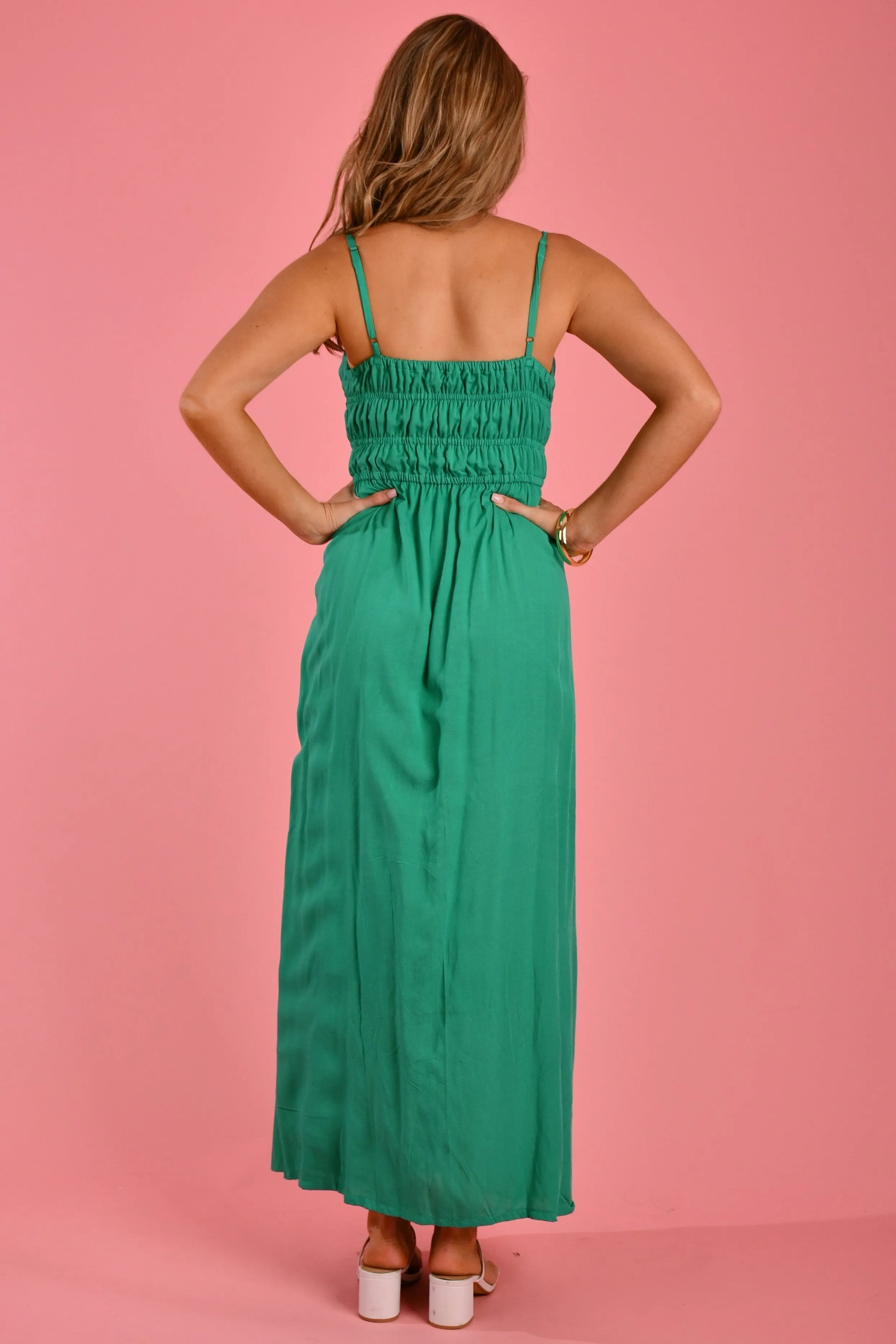 VGLD808 - SUMMER MAXI DRESS - CHRISTMAS JADE