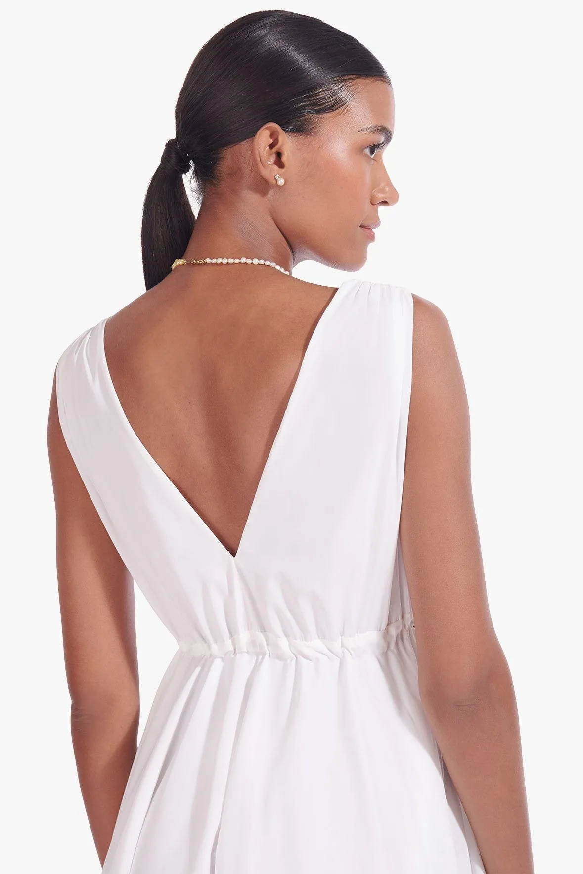 WATERFALL DRESS | WHITE