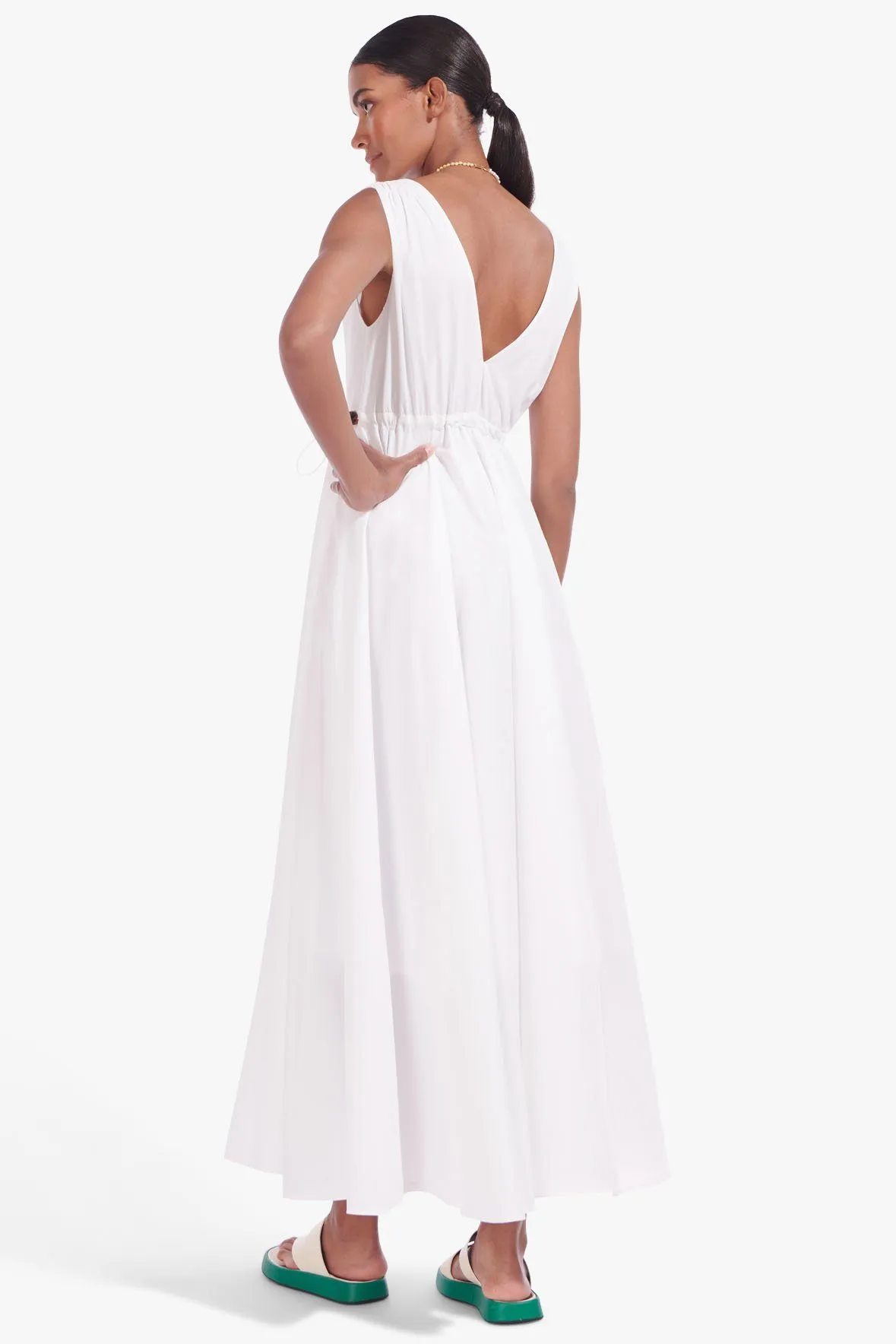 WATERFALL DRESS | WHITE