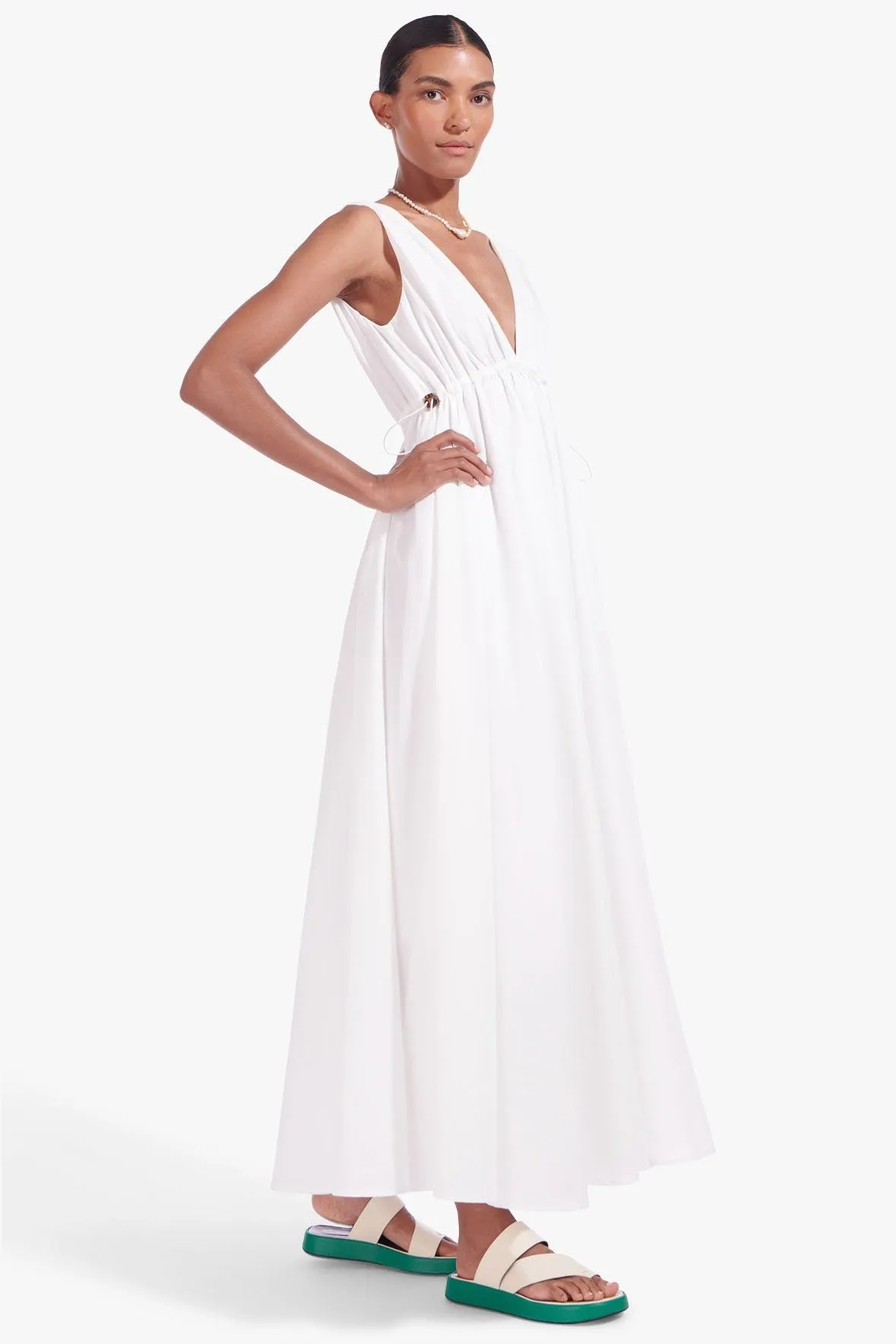 WATERFALL DRESS | WHITE