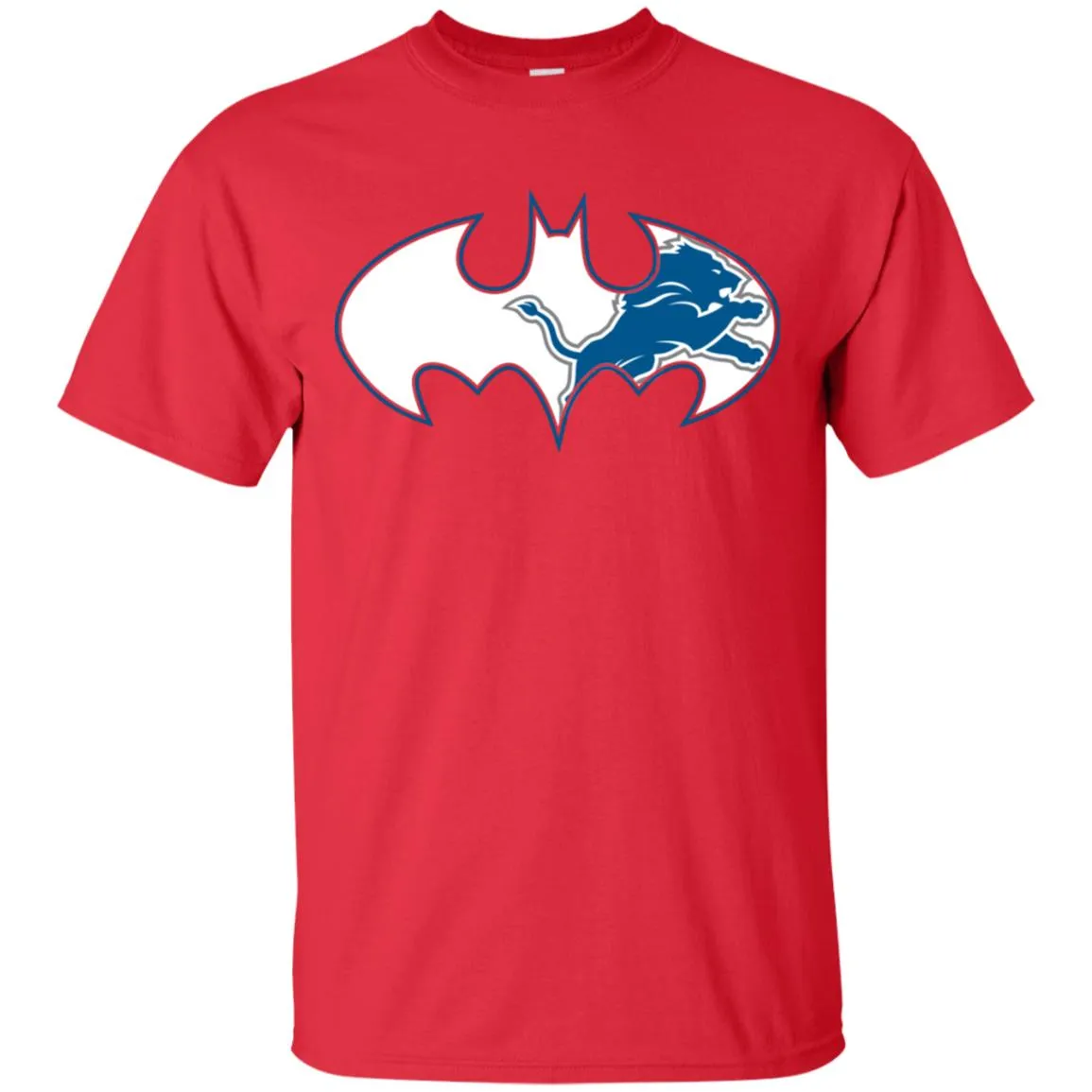 We Are The Detroit Lions Batman Nfl Mashup Men Cotton T-Shirt