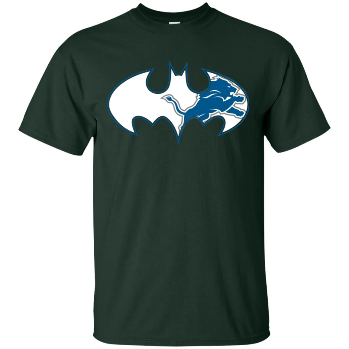 We Are The Detroit Lions Batman Nfl Mashup Men Cotton T-Shirt