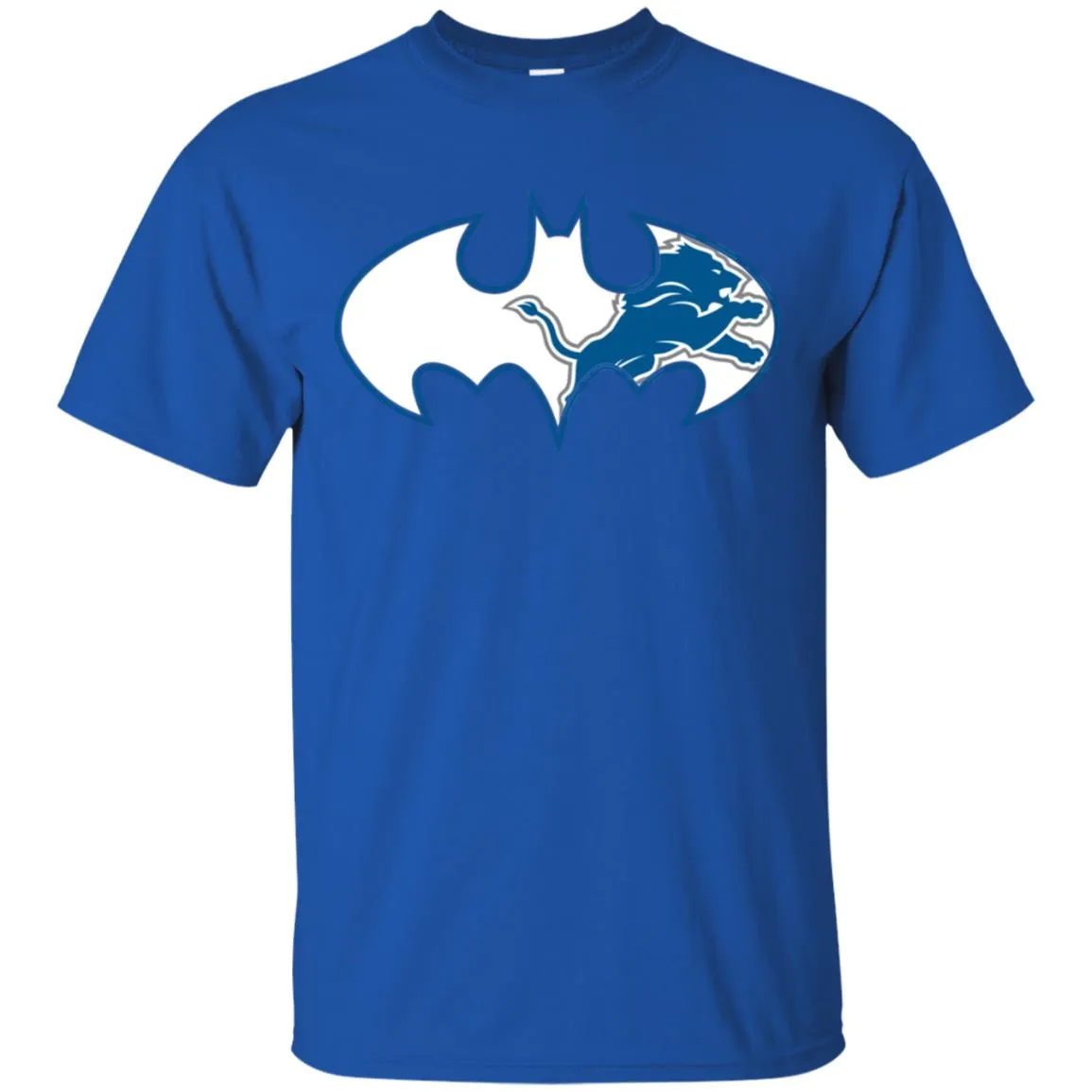 We Are The Detroit Lions Batman Nfl Mashup Men Cotton T-Shirt