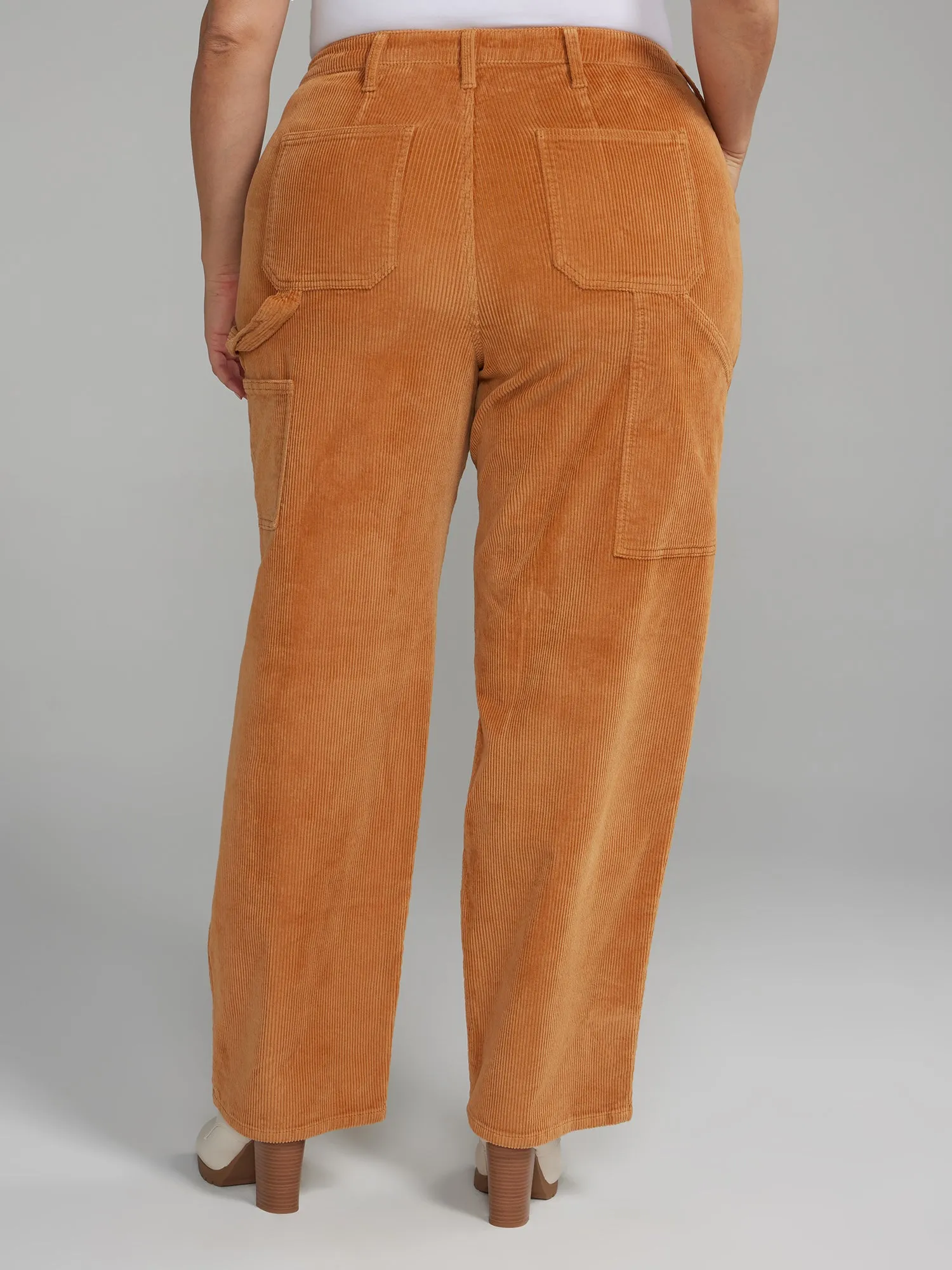 Wide Leg Carpenter Style Corduroy Pants