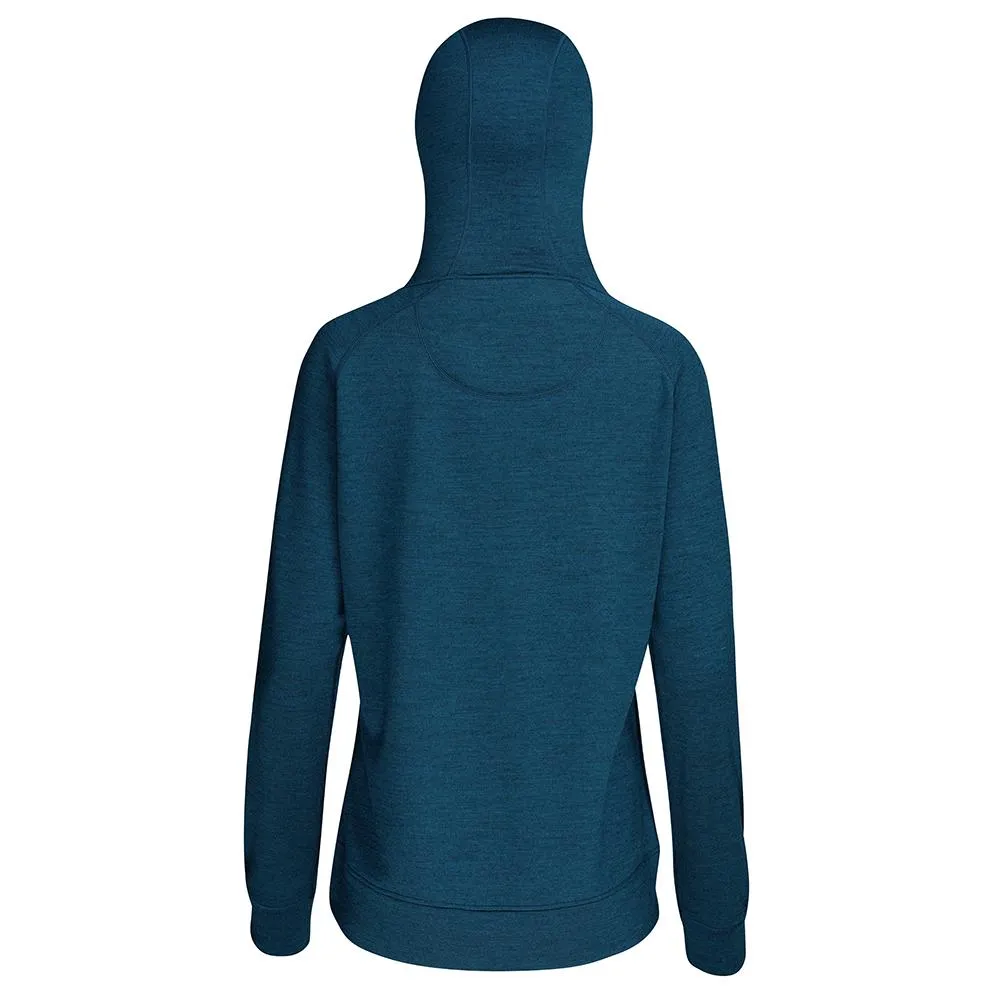 Womens Merino 260 Lounge Hoodie (Petrol/Lime)