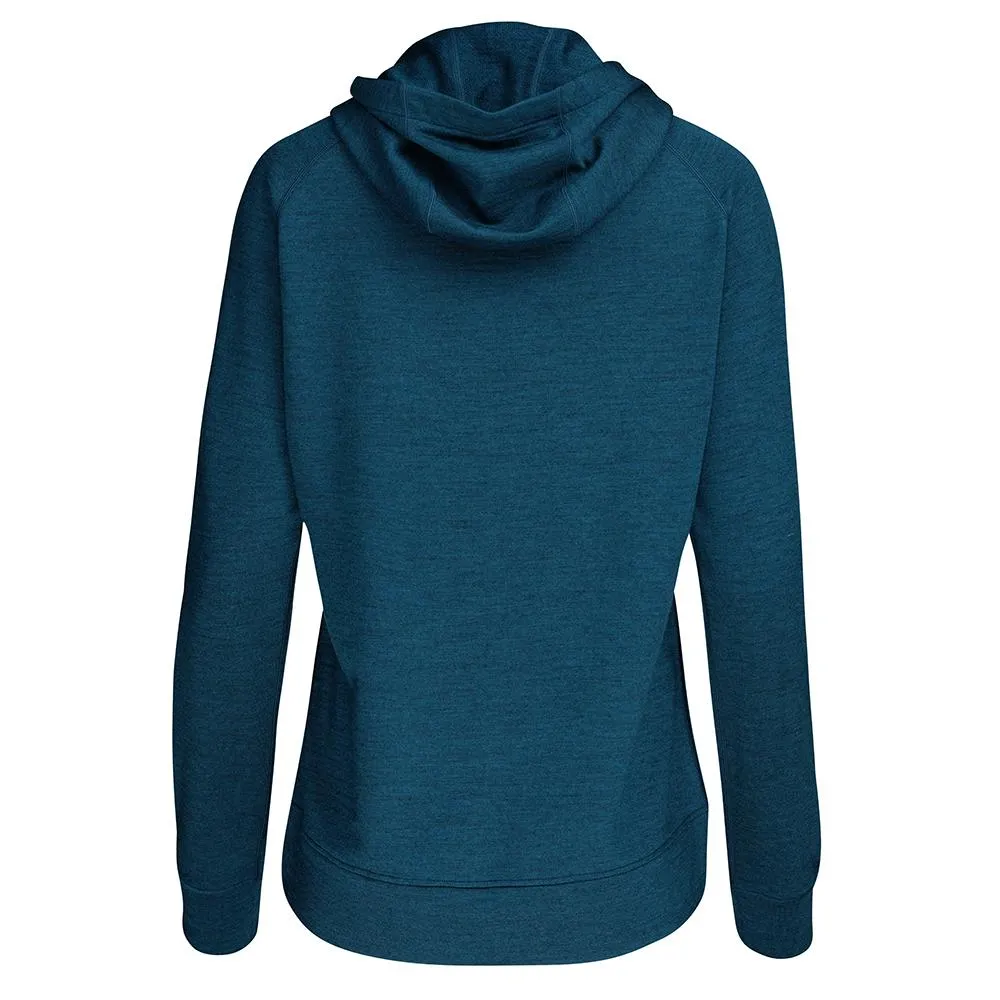 Womens Merino 260 Lounge Hoodie (Petrol/Lime)