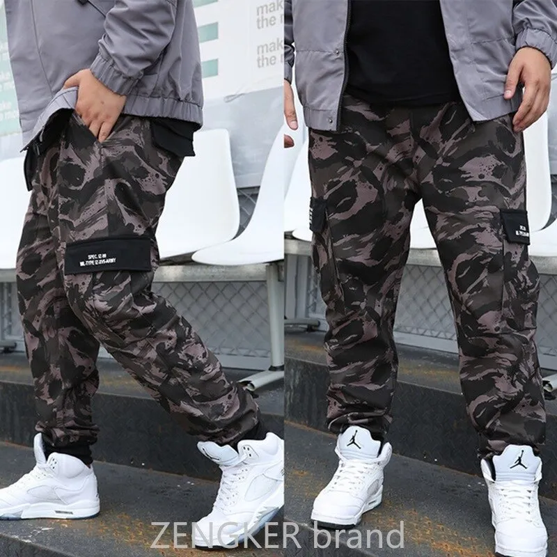 ZENGKER Loose Fit Camo Cargo Casual Joggers